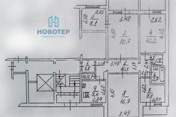 5-к квартира, 88,3 м², 1/9 эт.